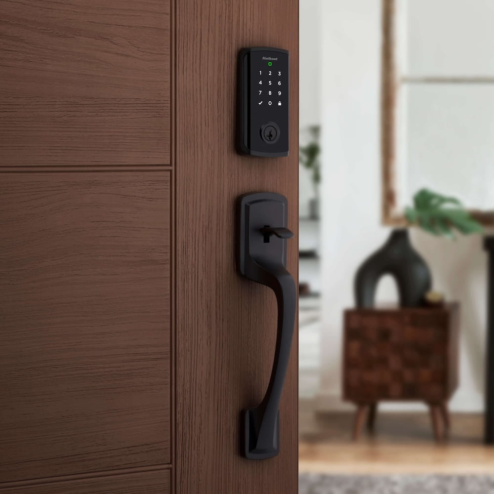 a wooden door